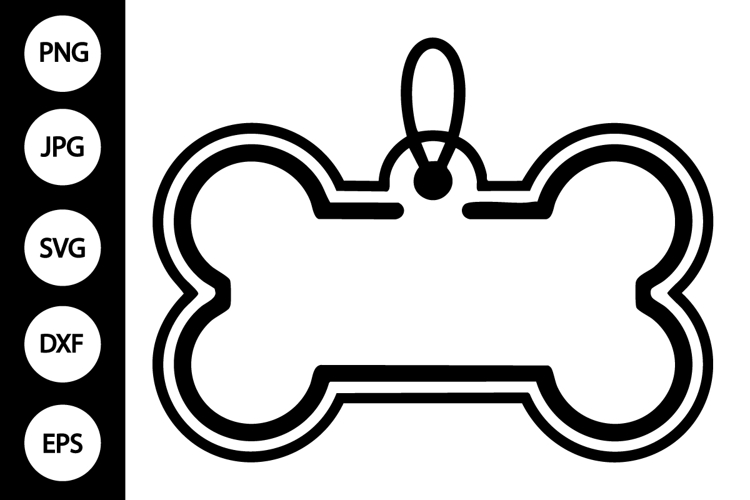 Dog Bone Silhouette Image 3