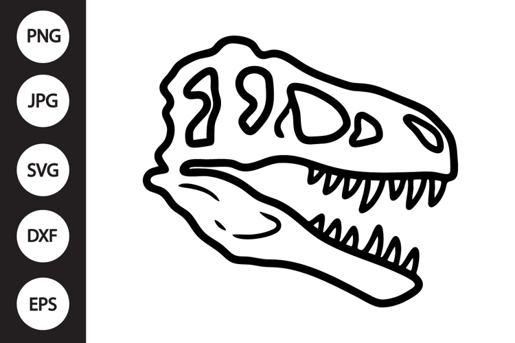 Dinosaur Skull Bone SVG