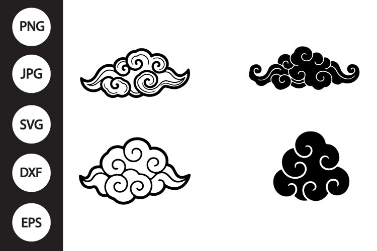 Eastern Chinese Cloud SVG, Eastern Chinese Cloud Clipart example image 1