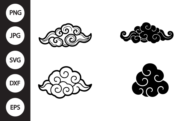 Eastern Chinese Cloud SVG, Eastern Chinese Cloud Clipart