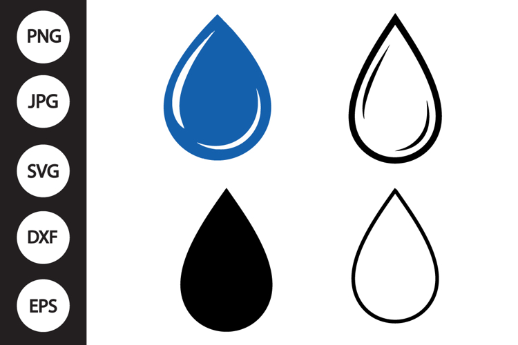 Water Drop SVG, Water Drop Clipart example image 1