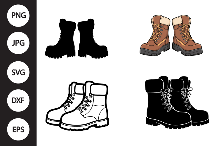 Winter Boots SVG, Winter Boots Clipart