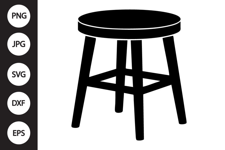 Wooden Stool SVG example image 1