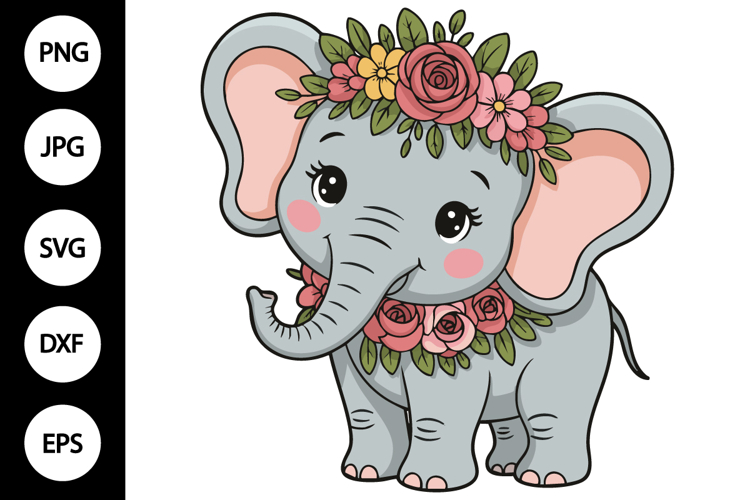 Baby Elephant SVG