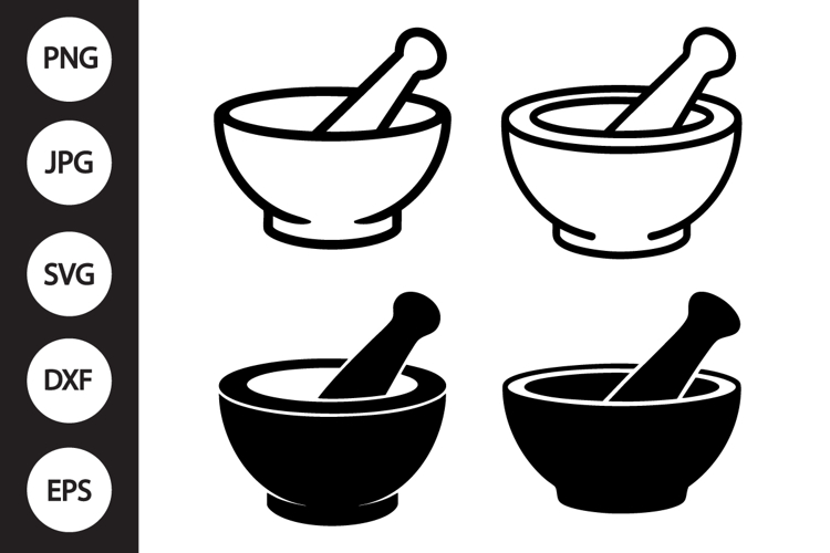 Mortar And Pestle SVG, Mortar And Pestle Clipart