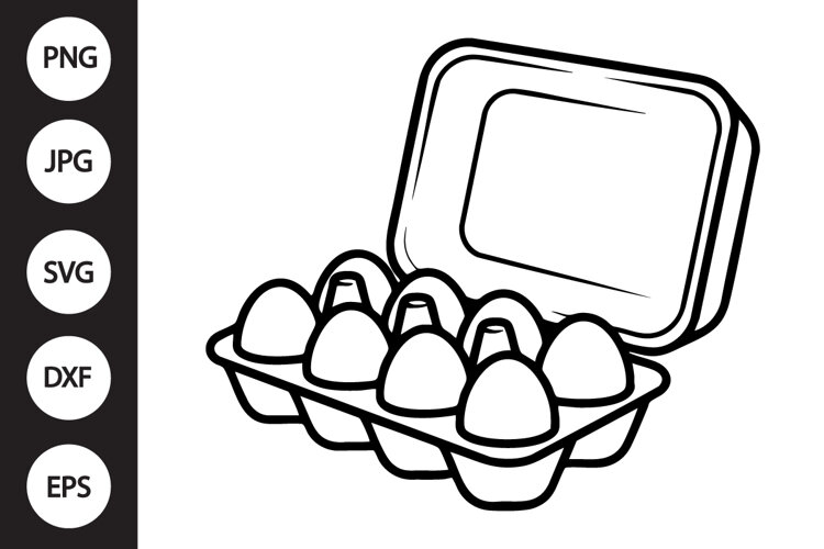Egg Carton SVG example image 1