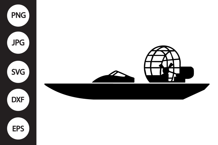 Airboat Silhouette SVG