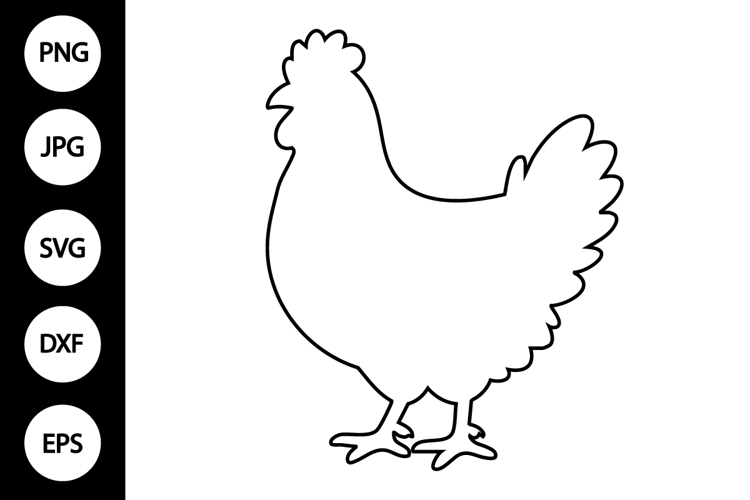 Chicken Outline SVG
