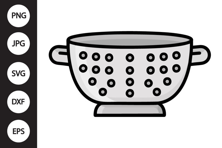 Kitchen Colander SVG example image 1