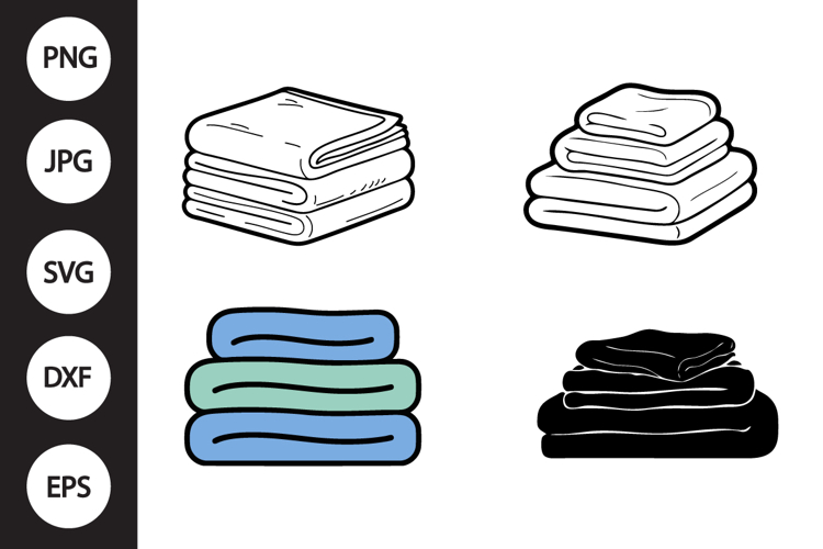 Stack of Towels SVG, Stack of Towels Clipart example image 1