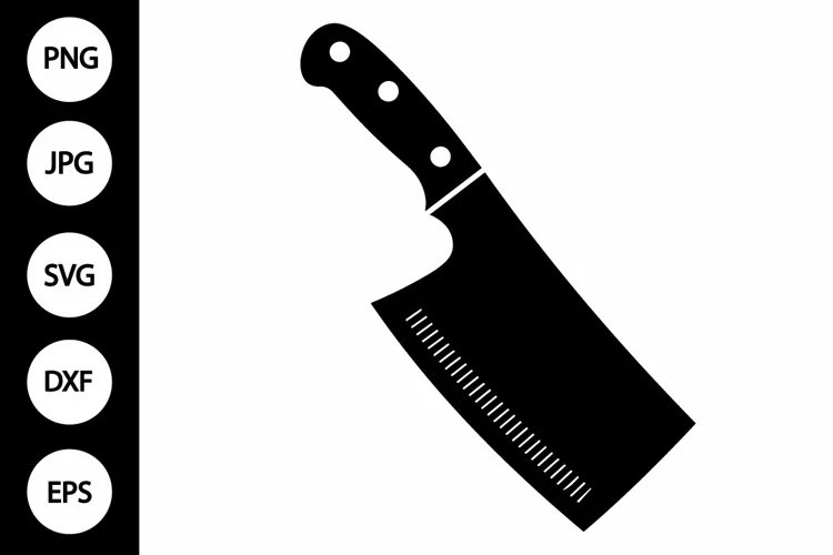 Silhouette Meat Cleaver SVG