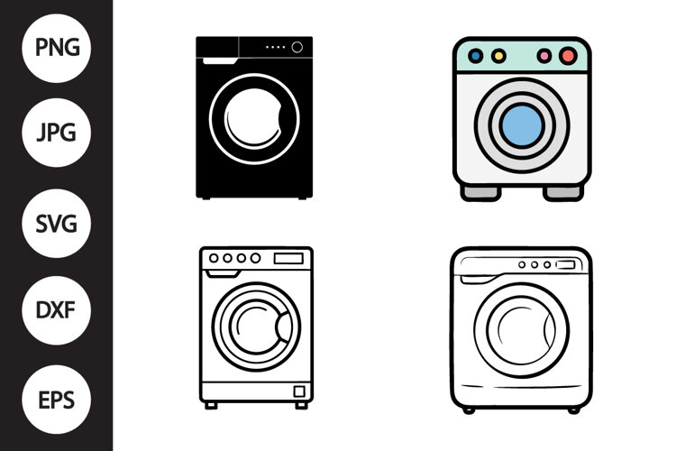 Washing Machine SVG, Washing Machine Clipart example image 1