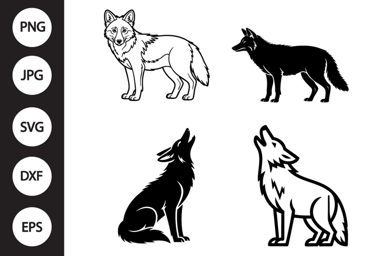 Coyote SVG, Coyote Clipart