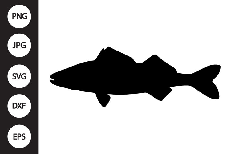Walleye Fish SVG example image 1