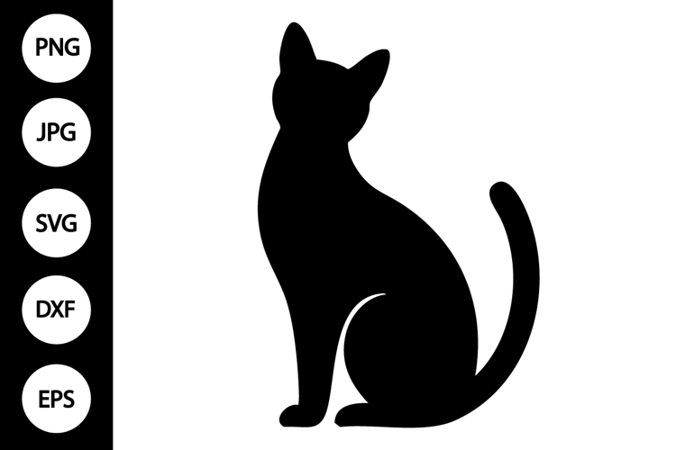 Cat Silhouette Clipart Image 8