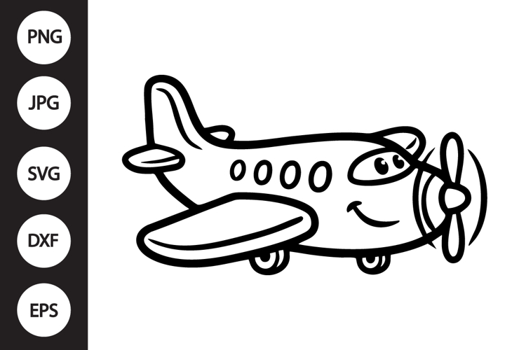 Cartoon Airplane Clipart Image 4