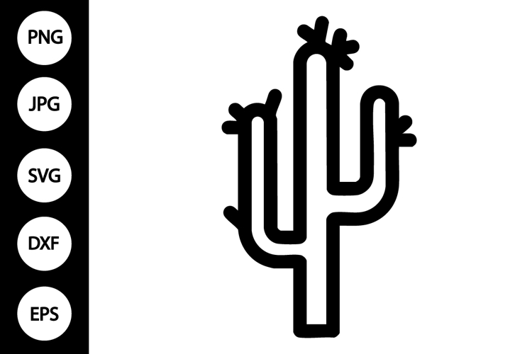 Silhouette Cactus Clipart Image 5