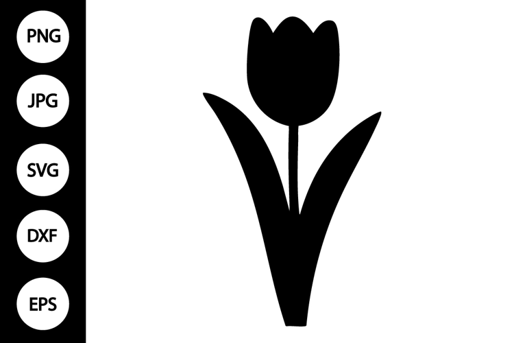 Silhouette Tulip SVG