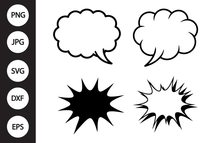 Comic Speech Bubble SVG, Comic Speech Bubble Clipart