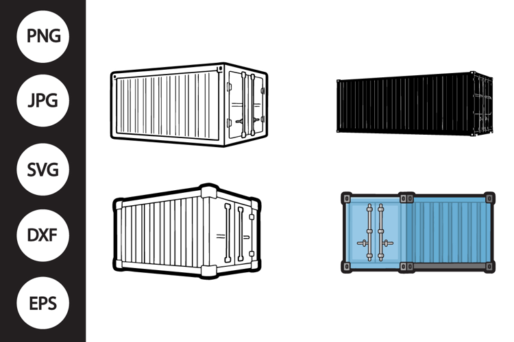 Cargo Container SVG, Cargo Container Clipart