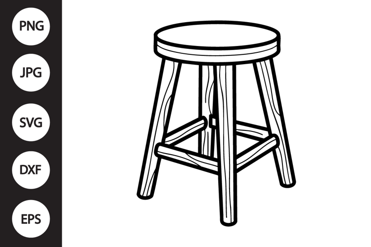 Wooden Stool SVG