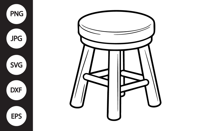 Wooden Stool SVG