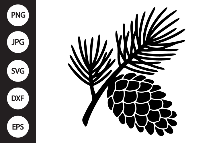 Pinecone with Leaves SVG