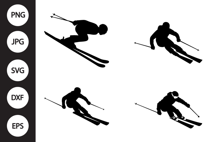 Skier SVG, Skier Clipart