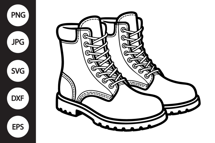 Work Boots SVG example image 1