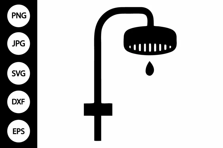 Silhouette Showerhead SVG