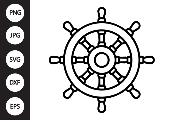 Ship Wheel Svg Image 17