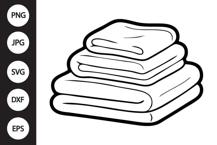 Stack of Towels SVG example image 1