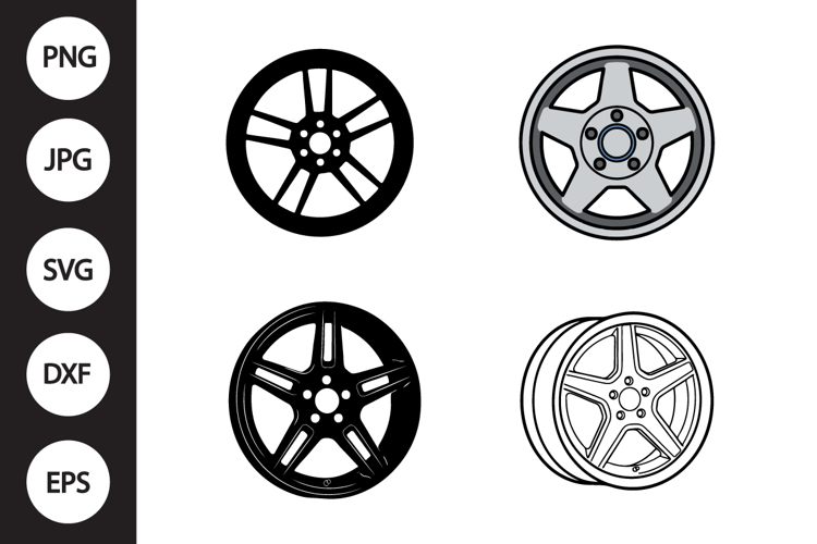 Car Rim SVG, Car Rim Clipart