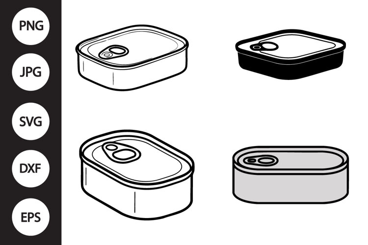 Sardine Can SVG, Sardine Can Clipart example image 1
