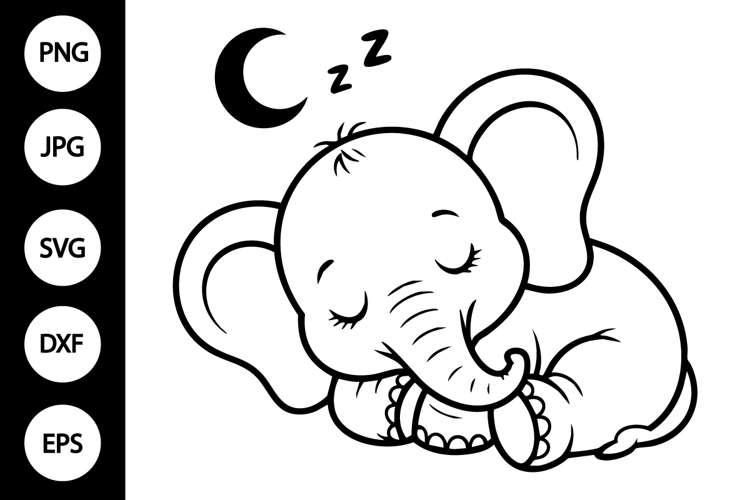 Baby Elephant SVG