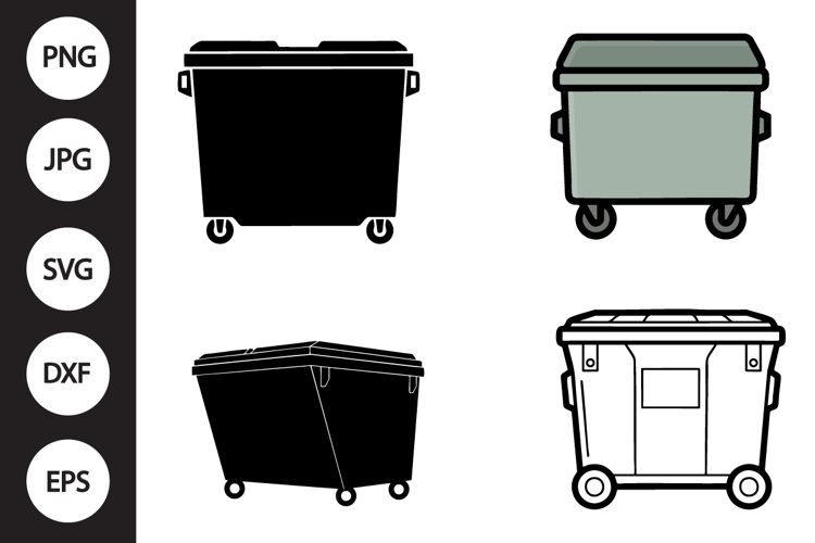 Dumpster SVG, Dumpster Clipart
