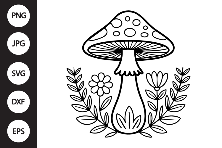 Mystical mushroom SVG
