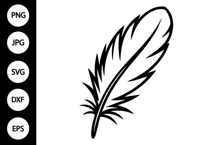 Feather Outline SVG, Coloring Page