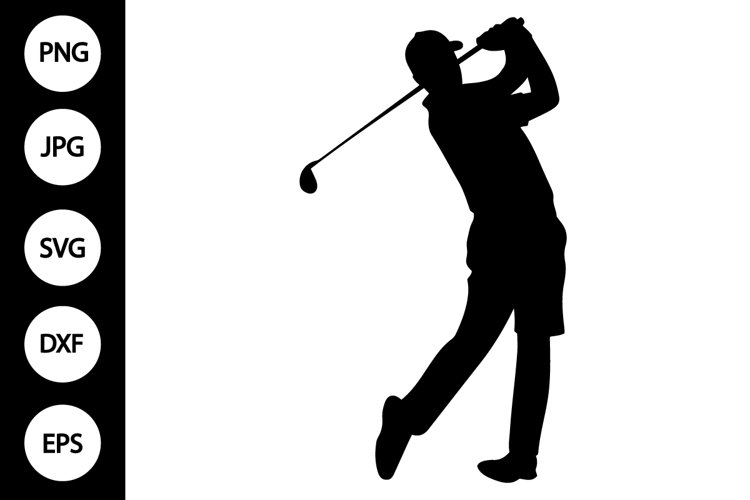 Silhouette Golf Player SVG