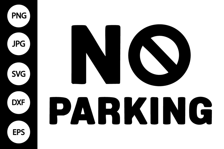 No Parking Label SVG