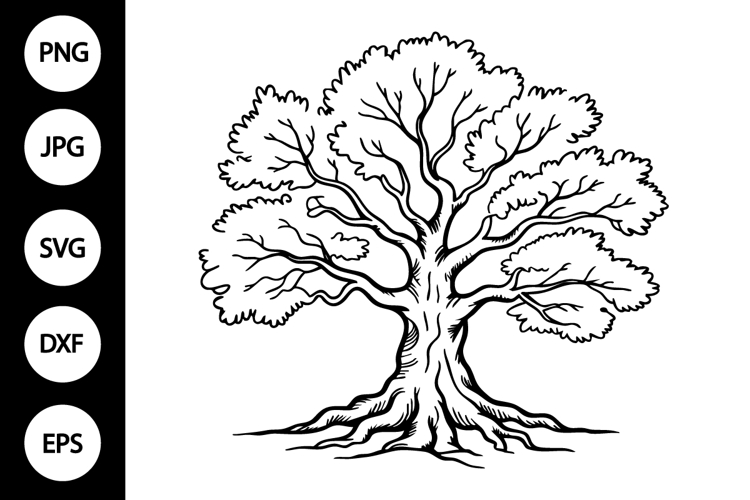  Tree With Roots Silhouette Image 4