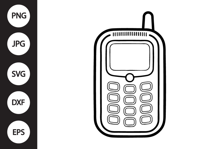 Retro Cellphone SVG