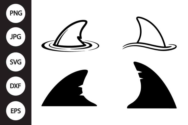 Shark Fin SVG, Shark Fin Clipart example image 1