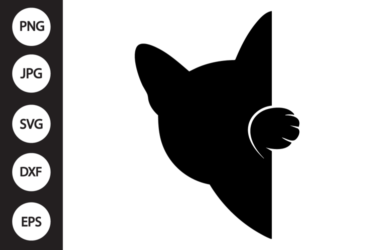Cat Peeking Svg Image 15