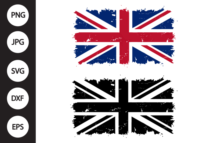 Distressed UK Flag SVG, Distressed UK Flag Clipart