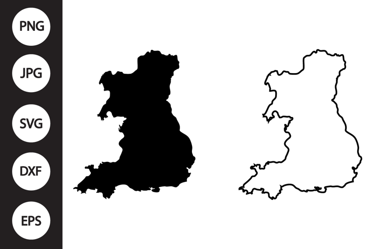 Wales Map SVG, Wales Map Clipart