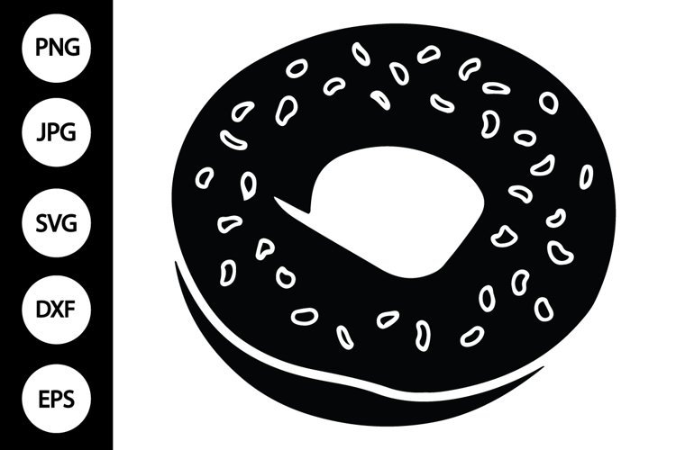 Silhouette Bagel SVG example image 1
