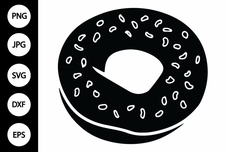 Silhouette Bagel SVG