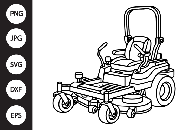 Lawn Mower Silhouette Image 19