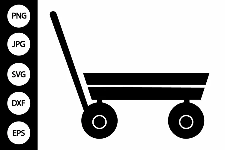 Silhouette Kid Wagon SVG